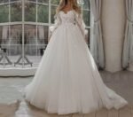 Boho Bride Gown Puff Sleeve Off Shoulder Wedding Dresses - Image 8