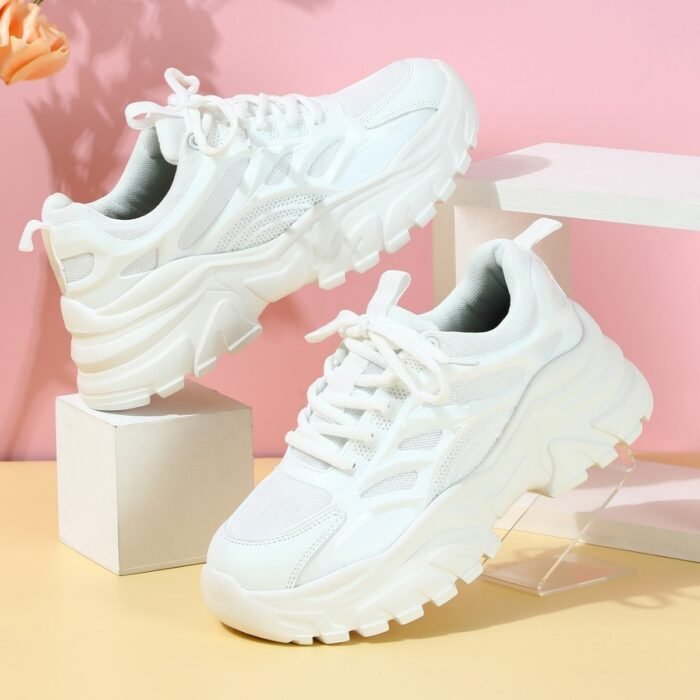 Trendy Thick Bottom Height Increasing Breathable Comfortable Four Seasons Leisure Sneaker - Image 6
