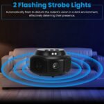 1Pc 360 Degree Ultrasonic Mice Repellent Indoor Rodent Repeller Rat Squirrel Rodent Chaser With 3 Modes 2 Strobe Lights For Kitchen Warehouse - Image 4