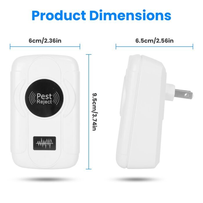 6 Pack 32-120KHz Ultrasonic Insect Repellent Indoor Plug In Bug Repellent Mosquito Roaches Mice Control With 3 Modes For Bedroom Garage Warehouse Office For Spring Summer - Image 7