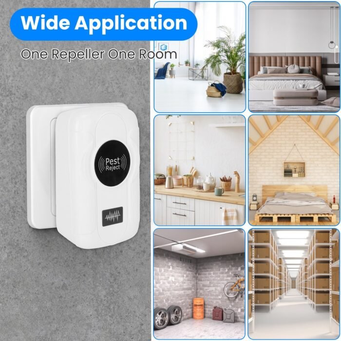 6 Pack 32-120KHz Ultrasonic Insect Repellent Indoor Plug In Bug Repellent Mosquito Roaches Mice Control With 3 Modes For Bedroom Garage Warehouse Office For Spring Summer - Image 2